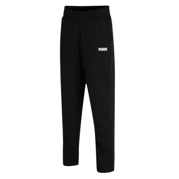 Essential Knitted Women's Sweat Pants in Black, Size Large, Cotton/Polyester by PUMA