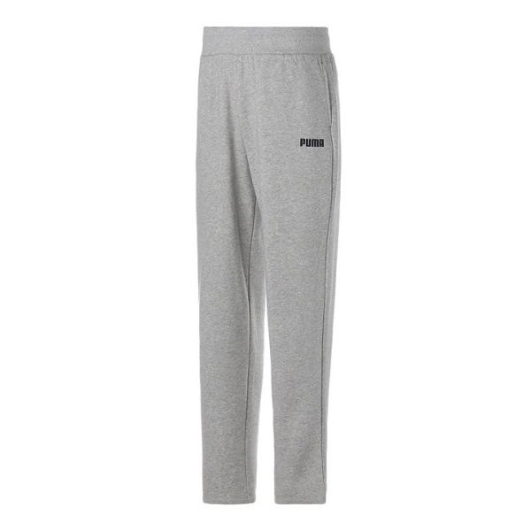 Essential Knitted Women's Sweat Pants in Light Gray Heather, Size Large, Cotton/Polyester by PUMA