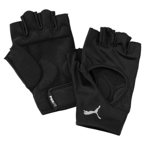 Essential Training Gloves in Black/Gray Violet, Size Medium, Polyester/Elastane by PUMA