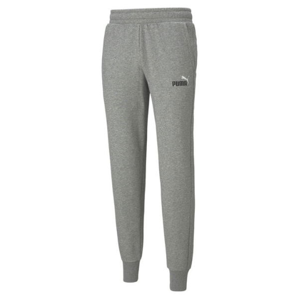 Essentials+ 2 Col Logo Men's Pants in Medium Gray Heather, Size XL, Cotton/Polyester by PUMA