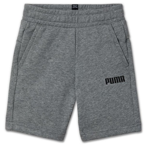 Essentials Boys Sweat Shorts in Medium Gray Heather, Size 4T, Cotton/Polyester by PUMA
