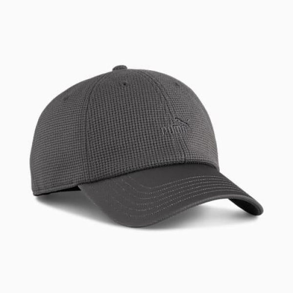 Essentials Elevated Baseball Cap in Dusky Gray, Polyester by PUMA