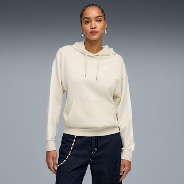 Essentials Elevated Women's Hoodie in Alpine Snow, Size Small, Cotton by PUMA