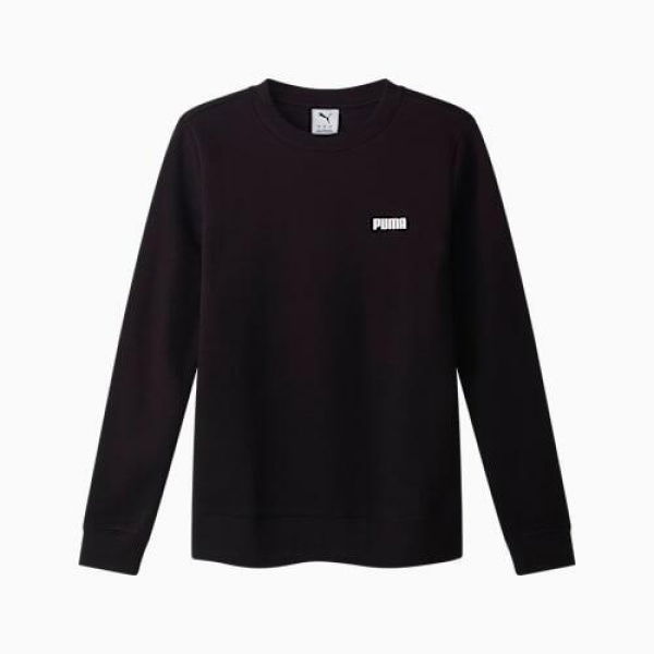 Essentials Fleece Sweatshirt Women in Black, Size XS, Cotton/Polyester by PUMA