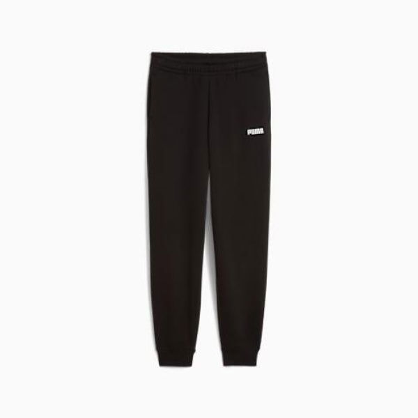 Essentials Logo Fleece Sweatpants Youth Top in Black, Size Large, Cotton by PUMA