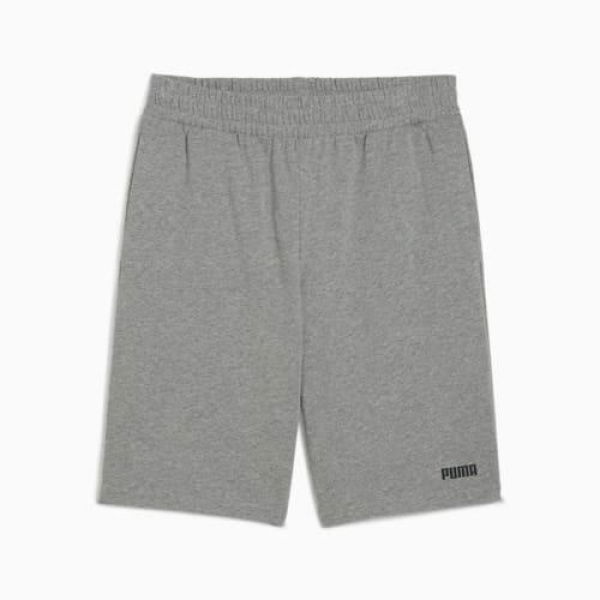 Essentials Logo Jersey 10Men's Shorts in Medium Gray Heather, Cotton by PUMA