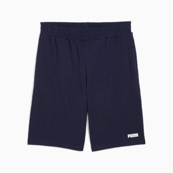 Essentials Logo Jersey 10Men's Shorts in Navy, Size Small, Cotton by PUMA