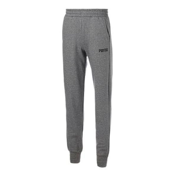 Essentials Logo Sweatpants Men in Medium Gray Heather, Size Small, Cotton by PUMA