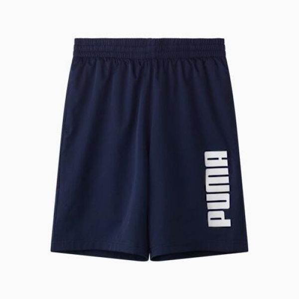 ESSENTIALS Logo Woven Men's Shorts 9 in Navy, Size Medium by PUMA