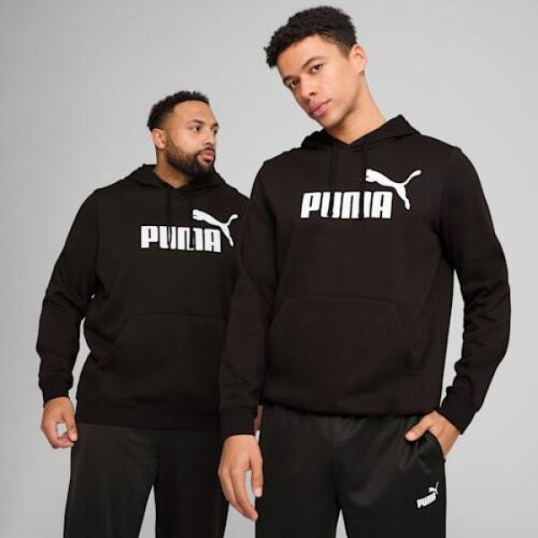 ESSENTIALS No. 1 Logo Men's Hoodie in Black, Size XL, Cotton by PUMA