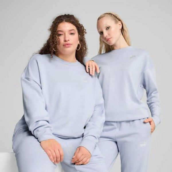 ESSENTIALS No. 1 Logo Women's Relaxed Crew Sweatshirt in Cool Weather, Size XS, Cotton/Polyester by PUMA