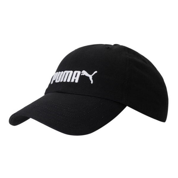 Essentials No. 2 Logo Cap in Black, Cotton by PUMA