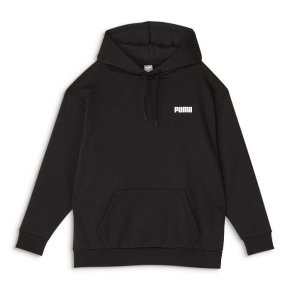 Essentials Relaxed Women's Fleece Hoodie in Black, Size 2XL by PUMA