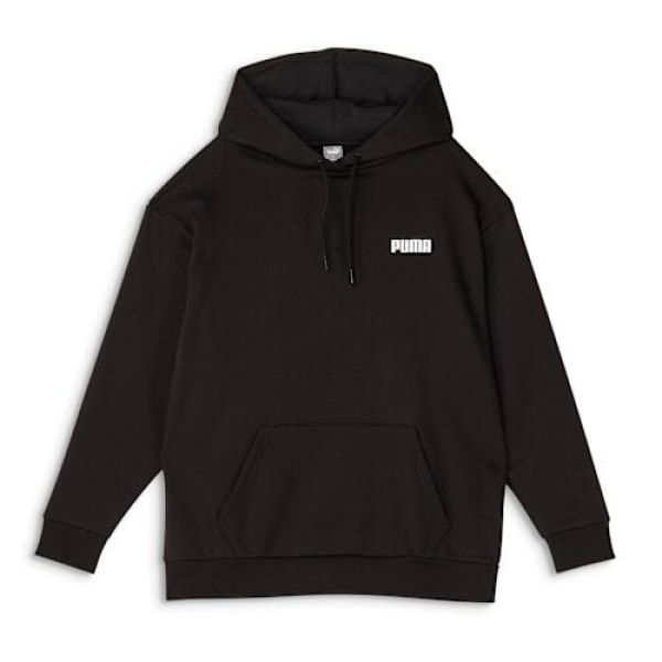 Essentials Relaxed Women's Fleece Hoodie in Black, Size Small, Cotton by PUMA