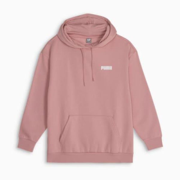 Essentials Relaxed Women's Fleece Hoodie in Future Pink, Size Small by PUMA