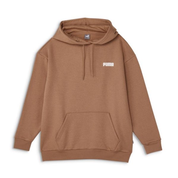 Essentials Relaxed Women's Fleece Hoodie in Mocha Mousse, Size XL by PUMA