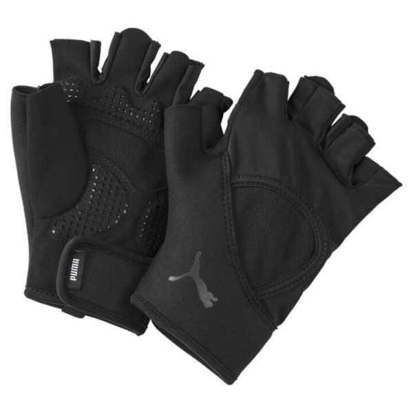 Essentials Training Fingerless Gloves in Black, Size Medium, Polyamide by PUMA