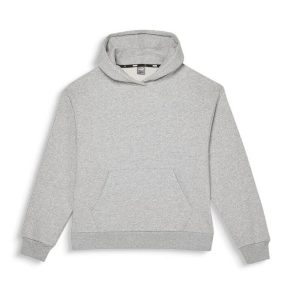 Essentials Women's Elevated Hoodie in Light Gray Heather, Size XL, Cotton by PUMA