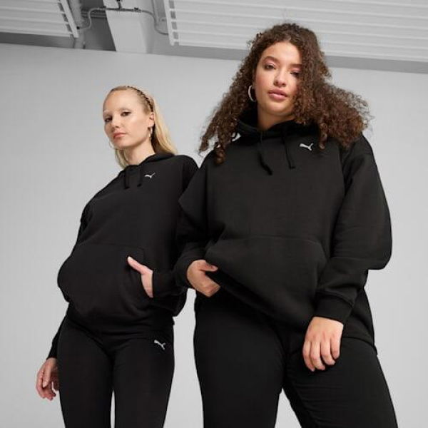 ESSENTIALS Women's Relaxed Hoodie in Black, Size Small, Cotton by PUMA