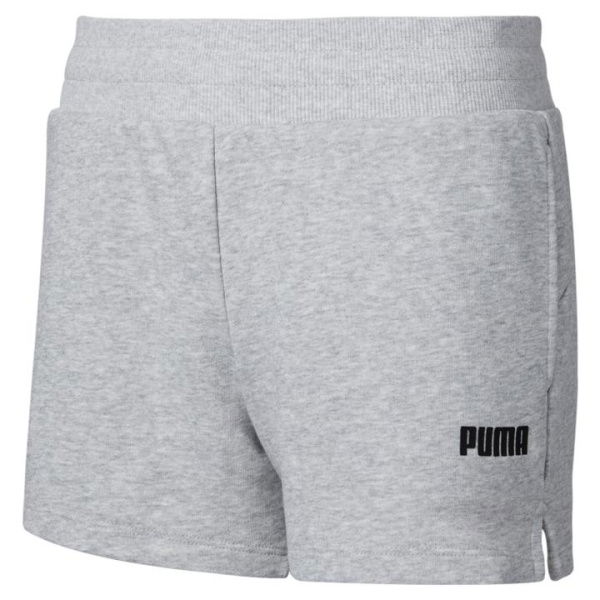 Essentials Women's Sweat Shorts in Light Gray Heather, Size 2XL, Cotton/Polyester by PUMA