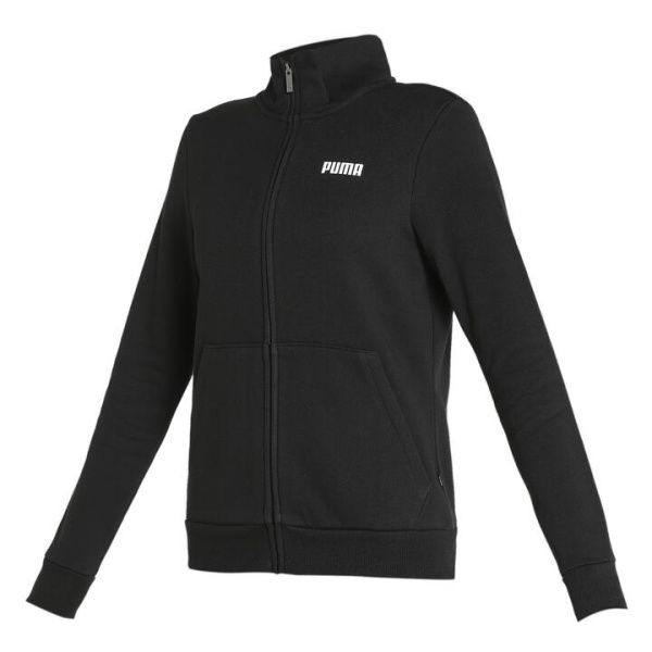 Essentials Women's Track Jacket in Black, Size 2XL, Cotton/Polyester by PUMA