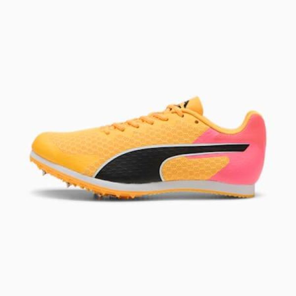 evoSPEED Star 9 Youth Spikes Shoes in Sun Stream/Sunset Glow/Black, Size 7, Synthetic by PUMA Shoes