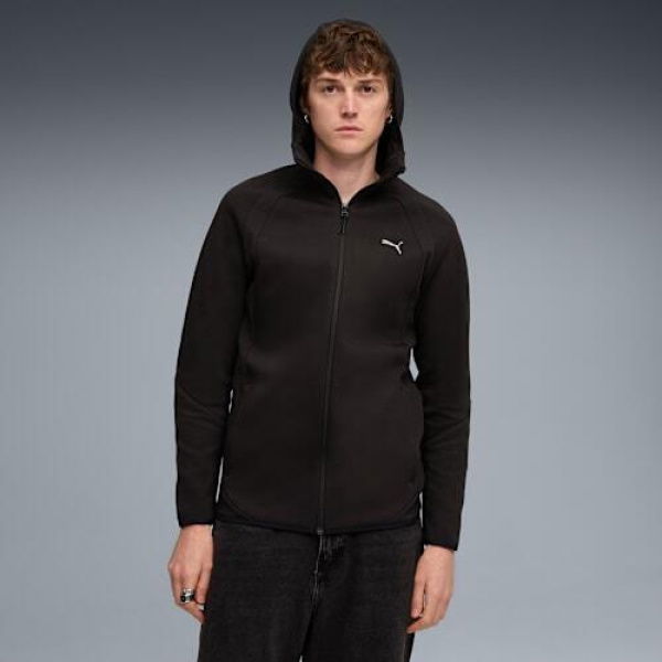 Evostripe Men's Hoodie in Black, Size Small, Cotton/Polyester by PUMA