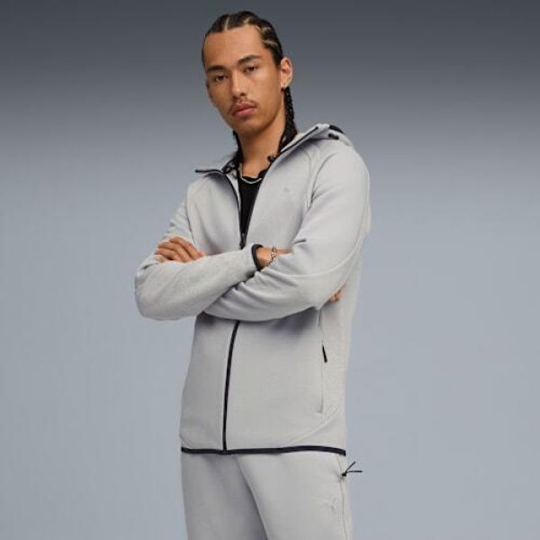 Evostripe Men's Hoodie in Gray Echo, Size Small, Cotton/Polyester by PUMA