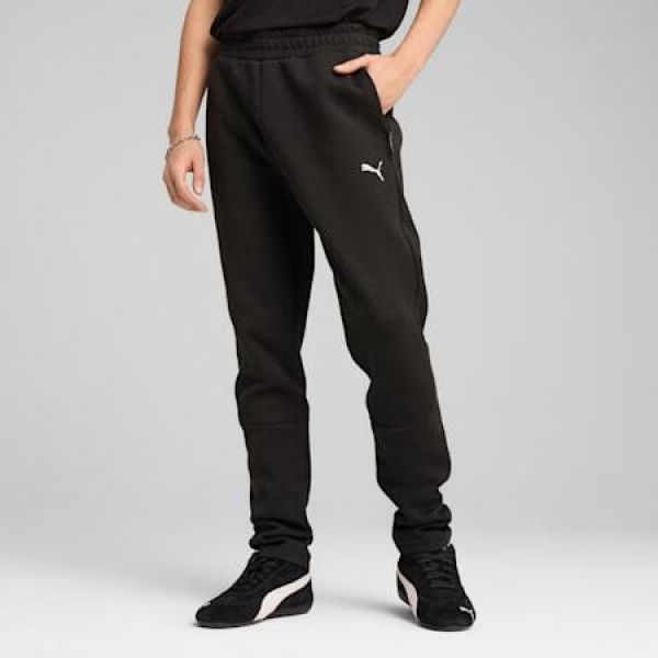 EVOSTRIPE Men's Pants in Black, Size Small, Cotton/Polyester by PUMA