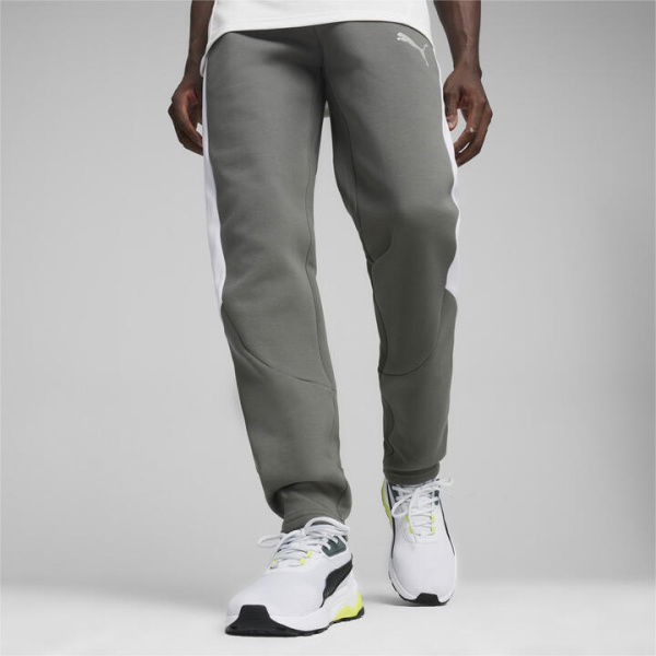 EVOSTRIPE Men's Sweatpants in Mineral Gray, Size 2XL, Cotton/Polyester by PUMA