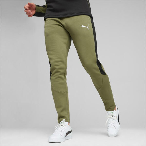 EVOSTRIPE Men's Sweatpants in Olive Green, Size XL, Cotton/Polyester by PUMA