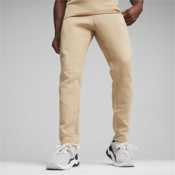 EVOSTRIPE Men's Sweatpants in Prairie Tan, Size Large, Cotton/Polyester by PUMA
