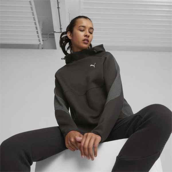 EVOSTRIPE Women's Hoodie in Black, Size XS, Cotton/Polyester by PUMA