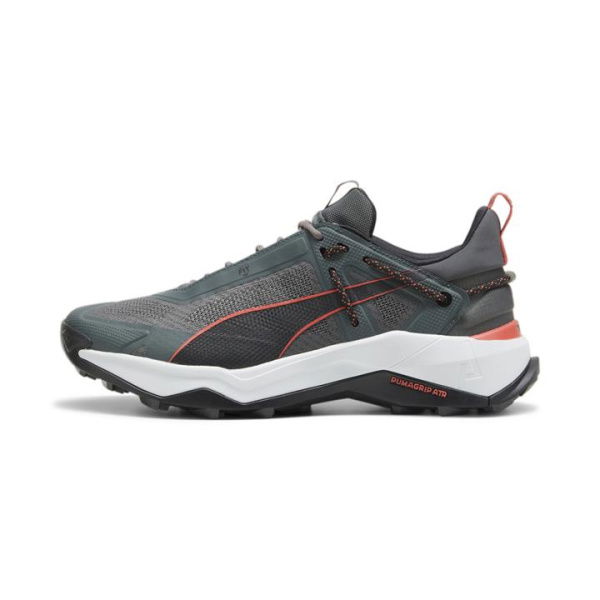 Explore NITRO Men's Hiking Shoes in Mineral Gray/Black/Active Red, Size 13, Textile by PUMA Shoes