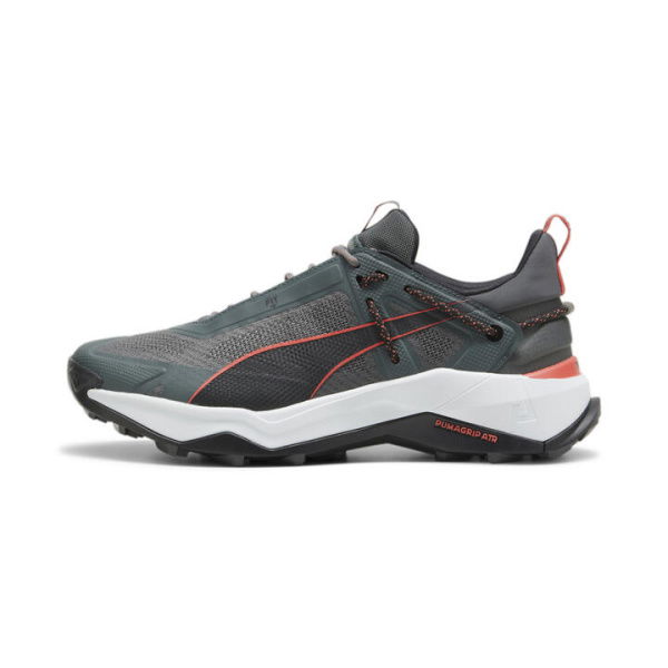 Explore NITRO Men's Hiking Shoes in Mineral Gray/Black/Active Red, Size 7.5, Textile by PUMA Shoes