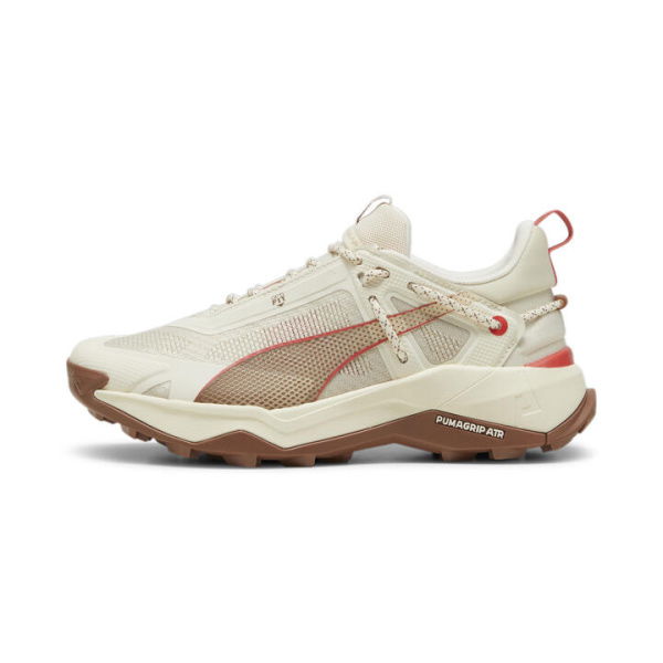 Explore NITRO Women's Hiking Shoes in Sugared Almond/Brown Mushroom/Active Red, Size 6, Textile by PUMA Shoes