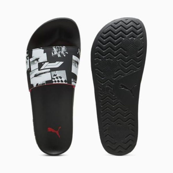 F1Â® Leadcat 2.0 Logo Unisex Sandals in Black/Pop Red, Size 6, Synthetic by PUMA Shoes