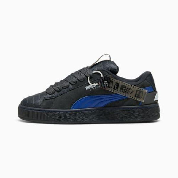 F1Â® Suede XL 75 Years Hero Unisex Sneakers in Black/Vivid Blue, Size 13, Textile by PUMA Shoes