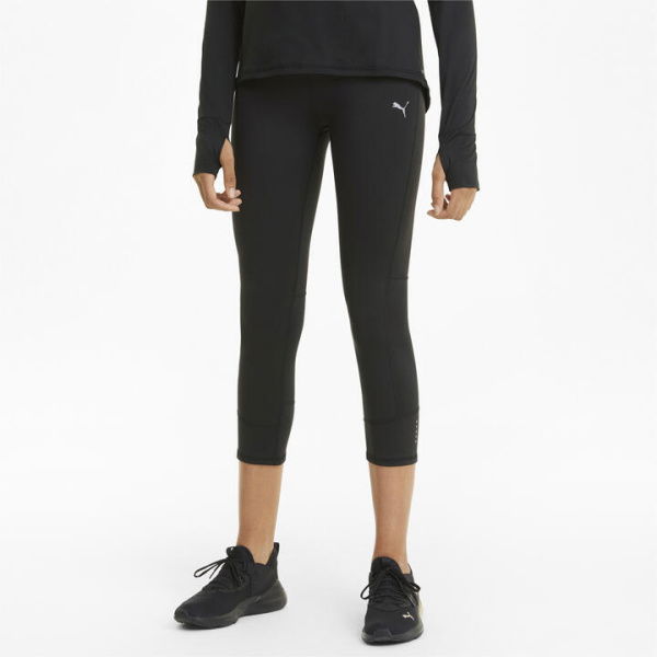 Favourite Women's 3/4 Running Leggings in Black, Size 2XL, Polyester/Elastane by PUMA