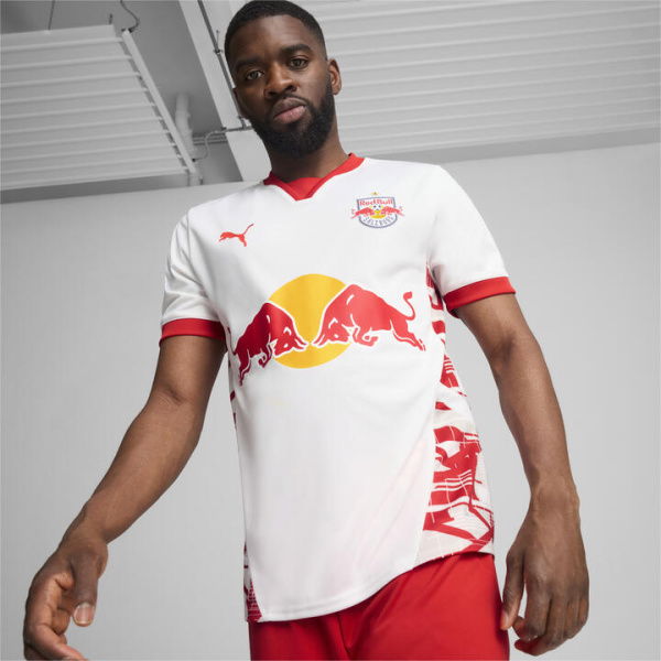 FC Red Bull Salzburg 24/25 Home Jersey Shirt Men in White/Red, Size XS, Polyester by PUMA