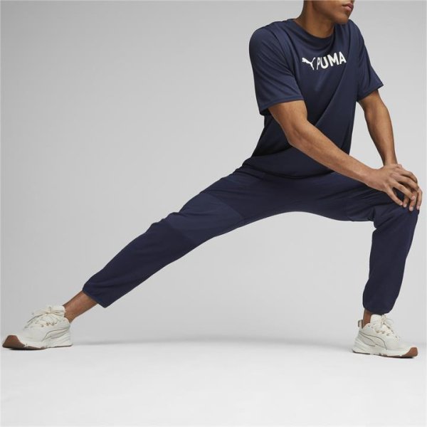 Fit Men's Hybrid Sweatpants in Navy, Size 2XL, Polyester by PUMA