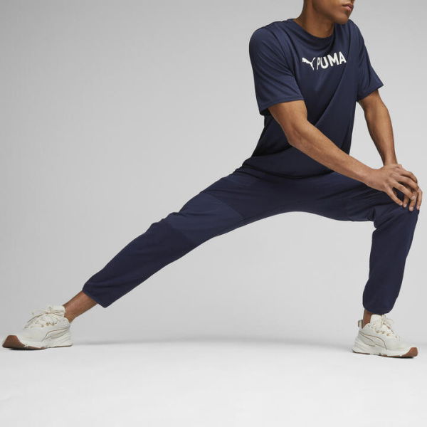 Fit Men's Hybrid Sweatpants in Navy, Size Large, Polyester by PUMA