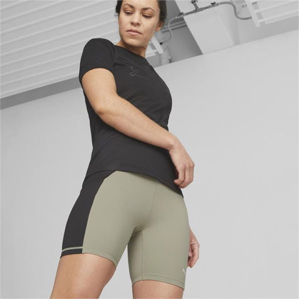 Fit Women's 5 Tight Training Shorts in Birch Tree/Black, Size Large, Polyester/Elastane by PUMA