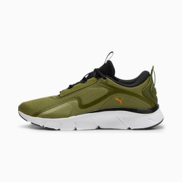 FlexFocus Lite Running Shoes in Olive Green/Ginger Tea, Size 8 by PUMA Shoes