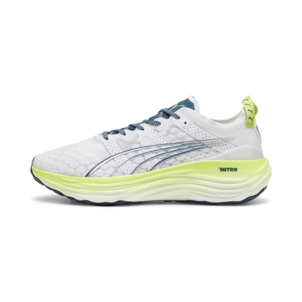 ForeverRun NITROâ„¢ Men's Running Shoes in White/Ocean Tropic/Lime Pow, Size 10.5, Synthetic by PUMA Shoes