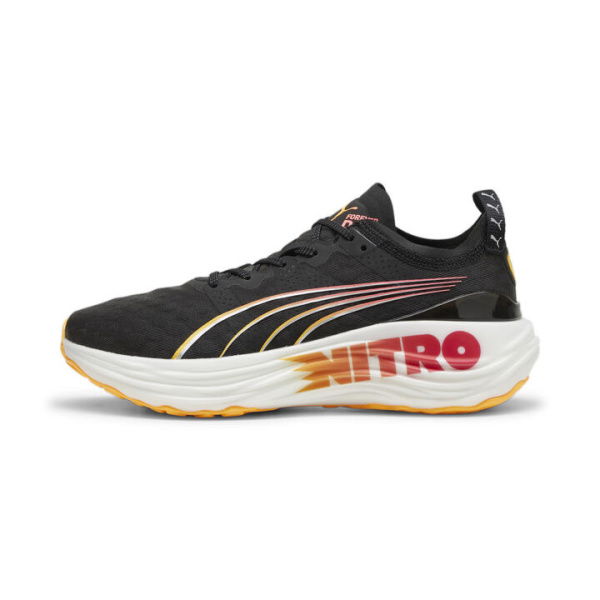 ForeverRun NITROâ„¢ Women's Running Shoes in Black/Sun Stream/Sunset Glow, Size 7, Synthetic by PUMA Shoes