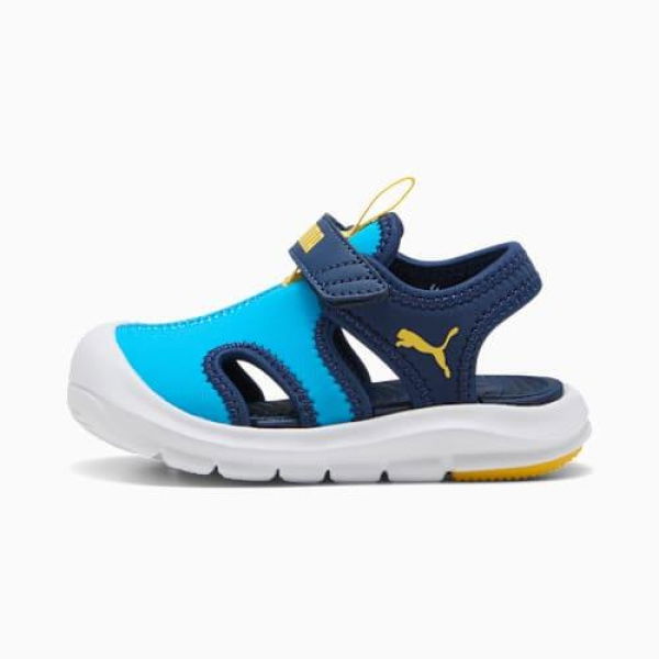 Fun Racer Sandals Toddler in Speed Blue/PelÃ© Yellow, Size 4, Synthetic by PUMA