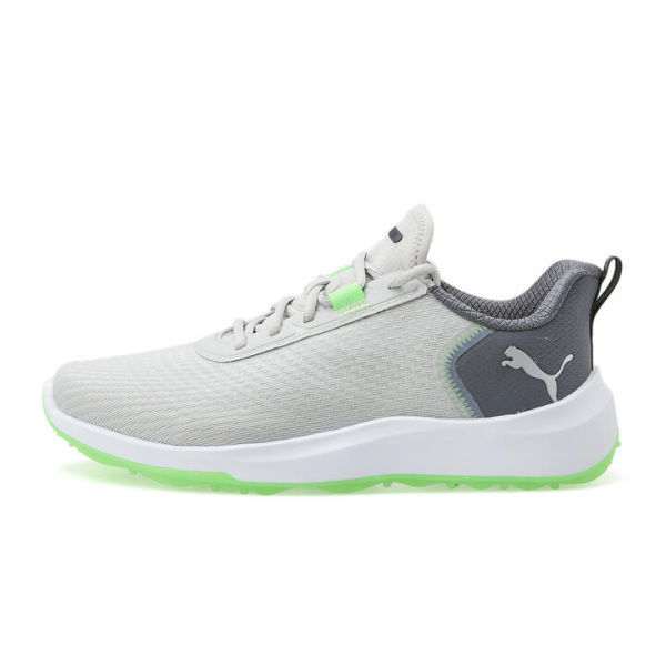 Fusion Crush Sport Wide Men's Golf Shoes in Ash Gray/Strong Gray/Fluro Green Pes, Size 7, Synthetic by PUMA Shoes