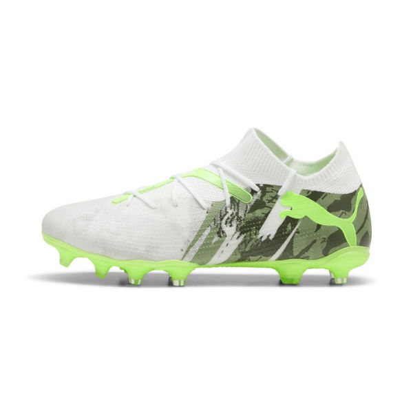 FUTURE 7 MATCH CAMO FG/AG Unisex Football Boots in White/Green Glare/Green Moss, Size 5, Textile by PUMA Shoes