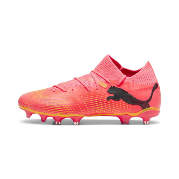FUTURE 7 MATCH FG/AG Men's Football Boots in Sunset Glow/Black/Sun Stream, Size 8.5, Textile by PUMA Shoes